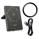 Автотримач Hoco HW19 магнітний з бездротовою зарядкою 15W black