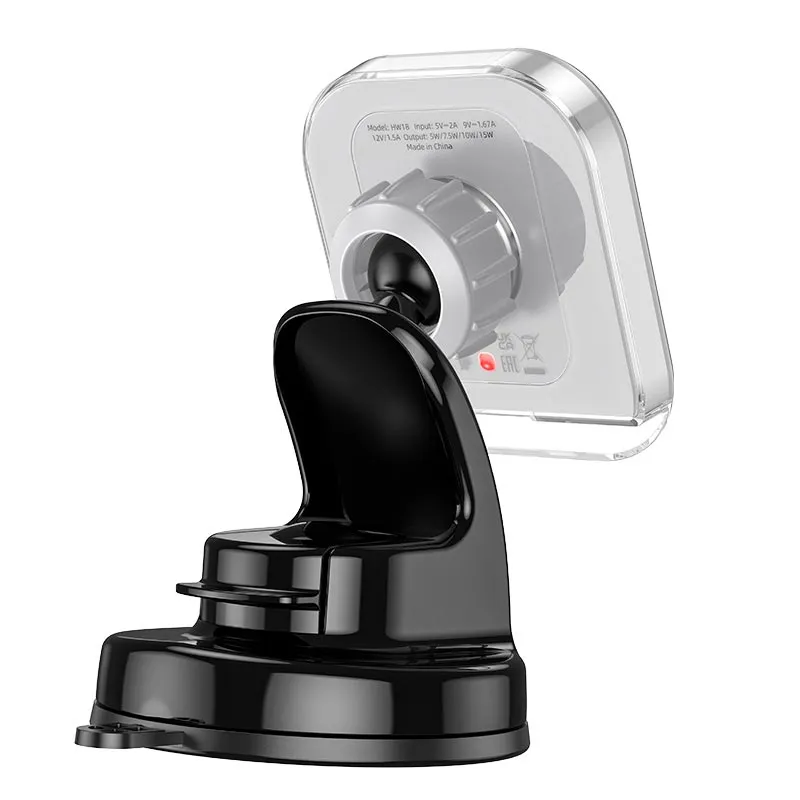 Автотримач Hoco HW18 магнітний з бездротовою зарядкою 15W