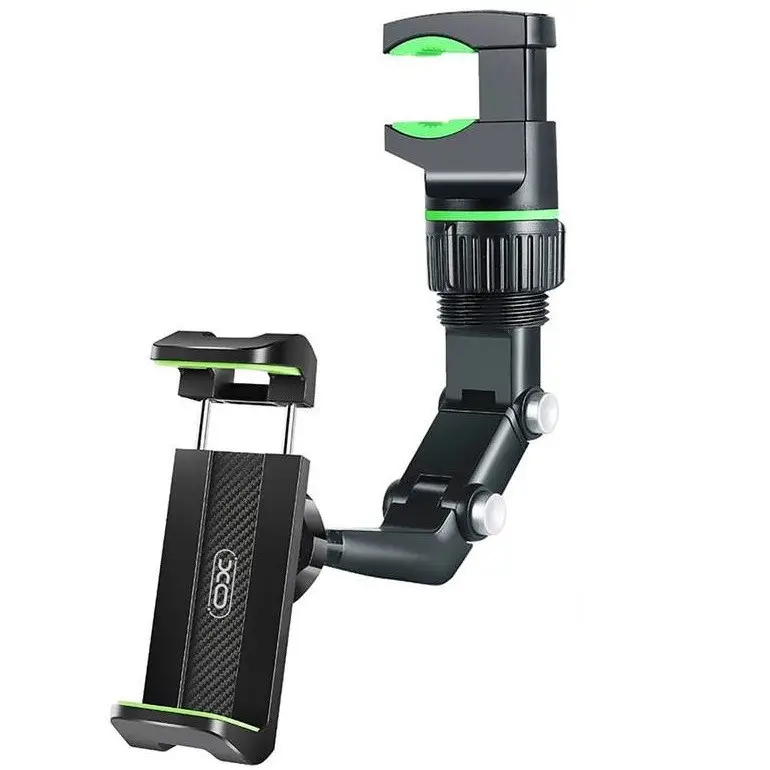 Автомобільний тримач для телефону на зеркало чорно-зелений