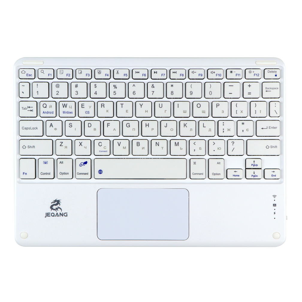 Клавіатура бездротова JEQANG JB-380 bluetooth charging (Білій)