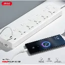 Сітковий підовжувач XO WL19 на 5 розеток+2USB+Type-C 10A/250V 2m (Білий)