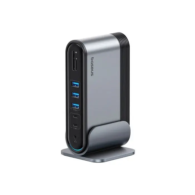 USB Hub Baseus Working Station Three-Screen Multifunctional Type-C (CAHUB-DG0G) Dark Gray