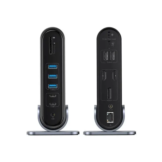 USB Hub Baseus Working Station Three-Screen Multifunctional Type-C (CAHUB-DG0G) Dark Gray