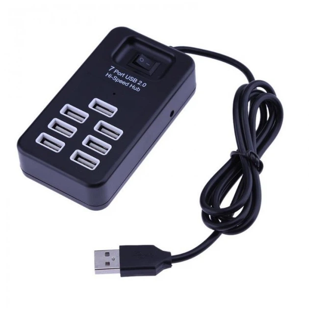 USB HUB P-1602 (7 USB2.0) Black