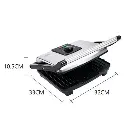 Електрогриль контактний Sokany SK-202 з терморегулятором, сталь.