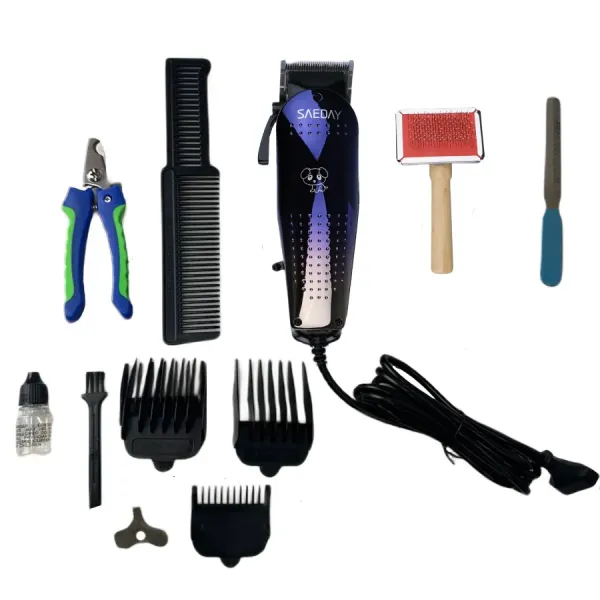 Набір інструментів для грумінгу Saeday SD-833 професійний 5 в 1, синій