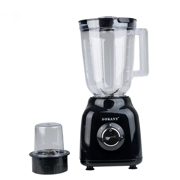 Блендер із чашею 1,5 літра Sokany SK-168 з кофемолкою, чорний