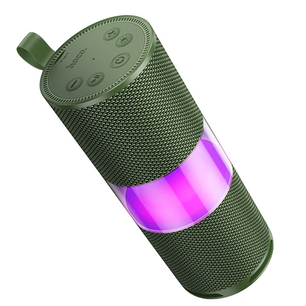 Портативна Bluetooth колонка Hoco HC29 з LED підсвічуванням army green