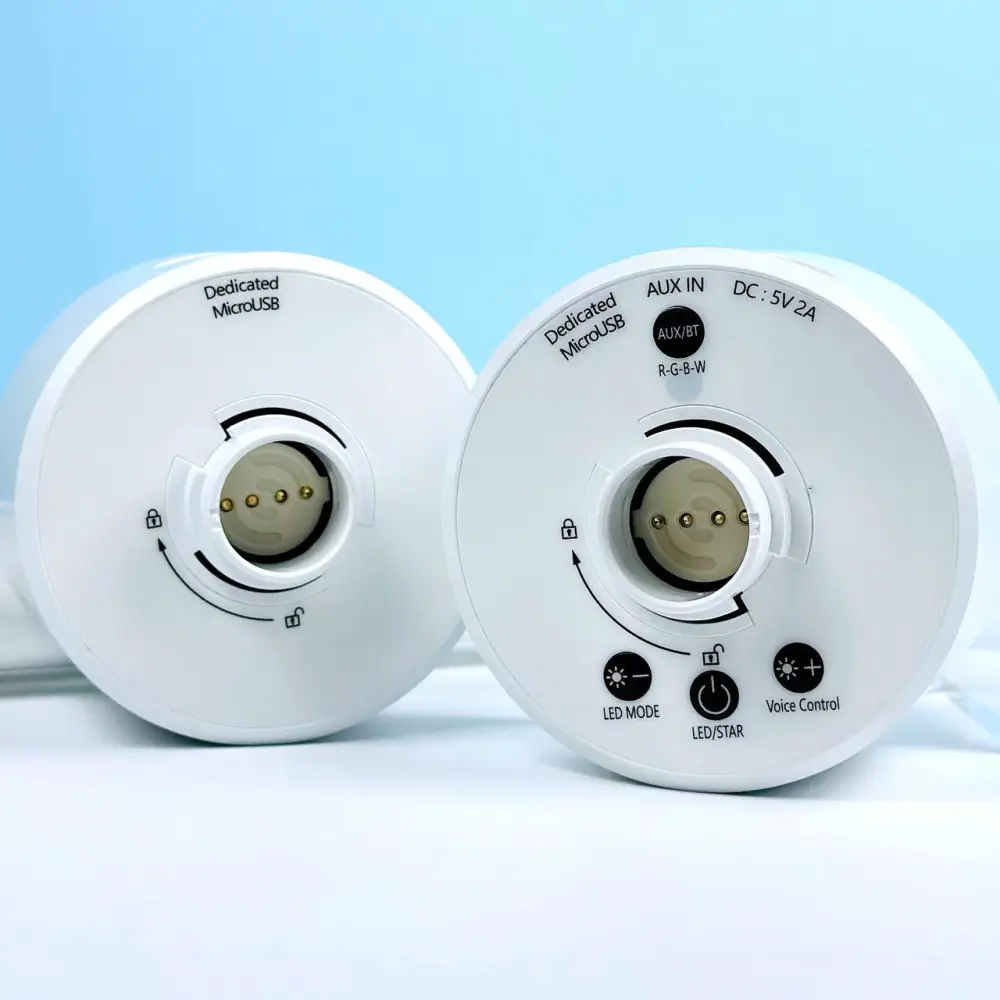 Колонка BL-01 з 2 Led панелями RGBW від USB з режимом синхронізації музики (Сірий)