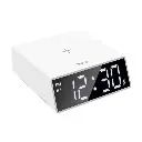 Годинник з бездротовою зарядкою HOCO DCK1 clock with wireless charging / white