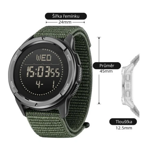 Цифровий годиник  NORTH EDGE ALPHA PRO (black)