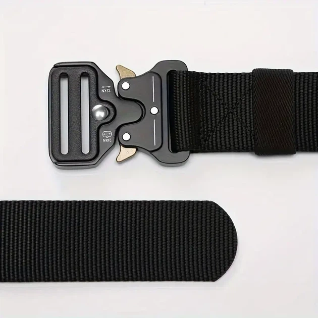 Ремінь тактичний Assault Belt із металевою пряжкою 140 см Чорний