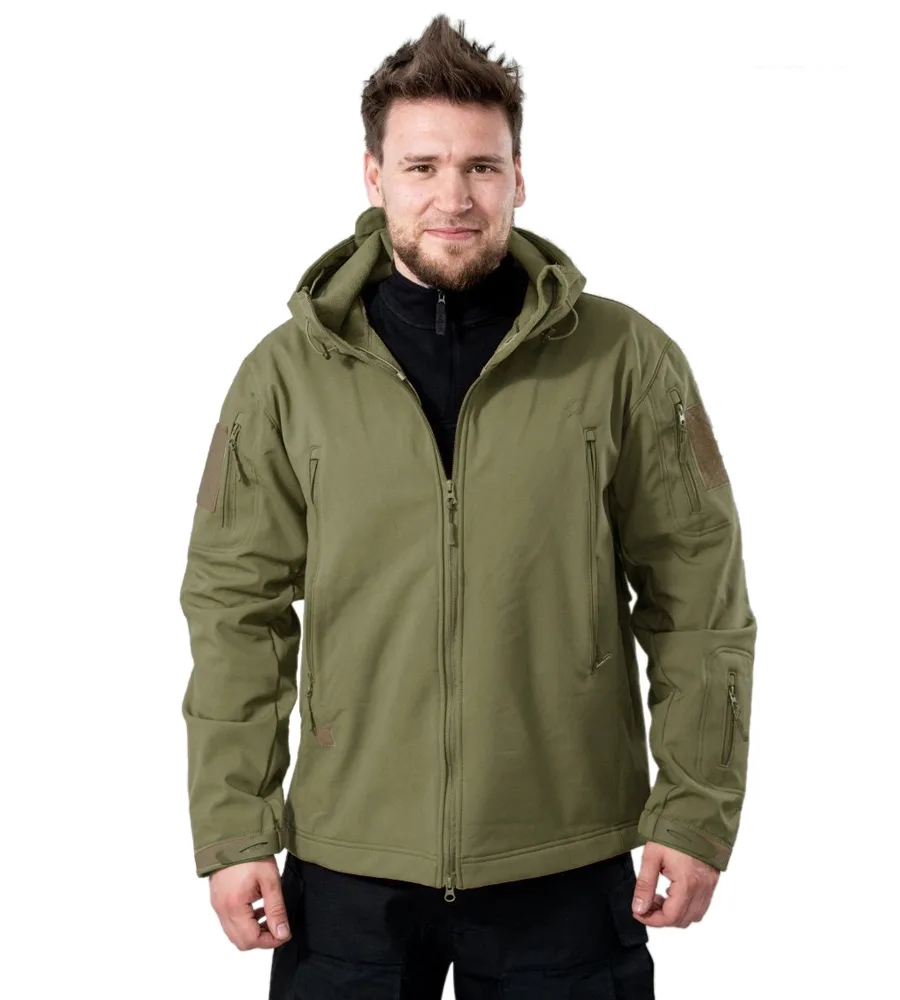 Зимова тактична куртка Eagle Soft Shell WJ-17 із флісом Green Olive 5XL