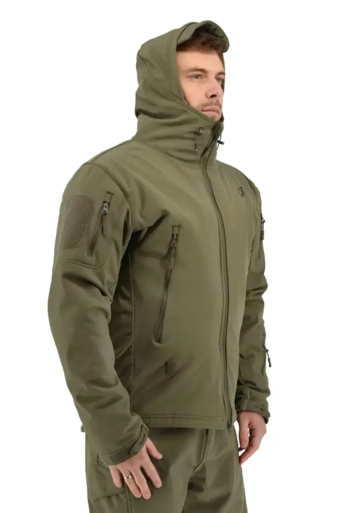 Зимова тактична куртка Eagle Soft Shell WJ-17 із флісом Green Olive L
