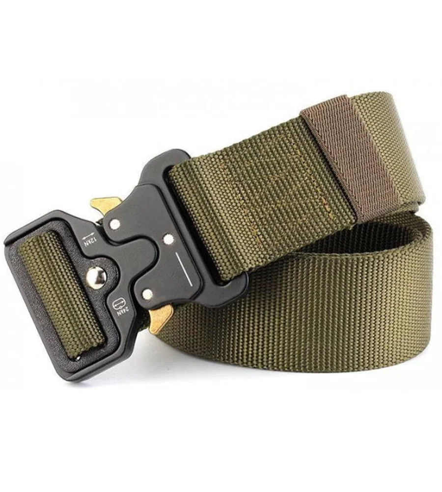 Ремінь тактичний Assault Belt із металевою пряжкою 125 см Зелений