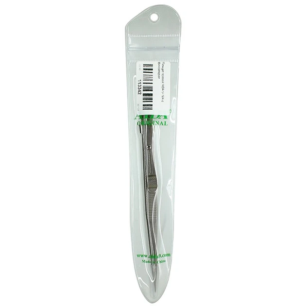 Пінцет прямий Aida V-16A/V-16K із фіксатором