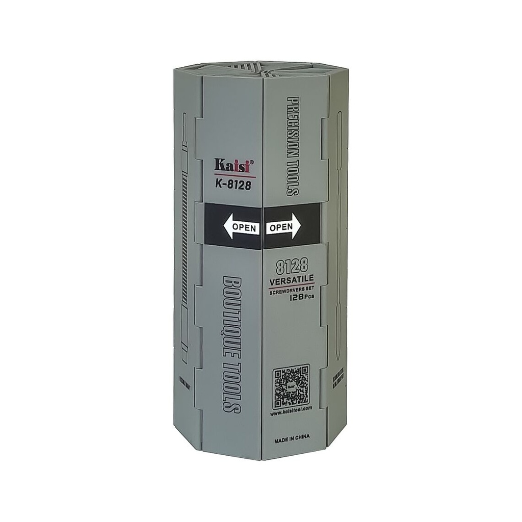 Набір інструментів Kaisi К-8128 (ручка, 120 біт, гнучкий подовжувач, пінцет, 3 лопатки, намагнічувач/розмагнічувач)