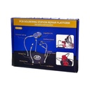 Тримач плат TE-806 із затисками на гнутких ніжках (4 шт), металевим лотком та лінзою (d=62 мм, 3x)