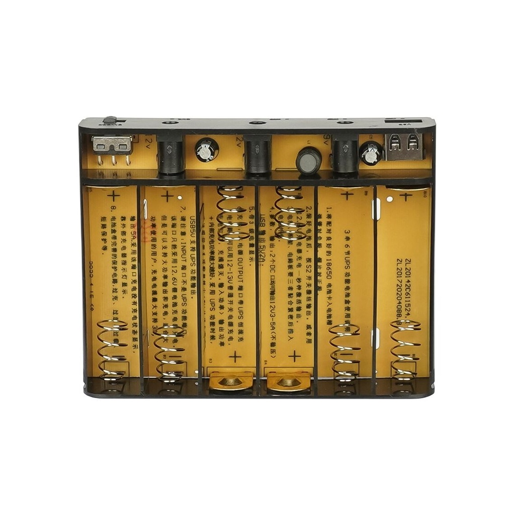Джерело резервного живлення для мережевого обладнання 12V/9V/5V, під акумулятори 18650 6 шт