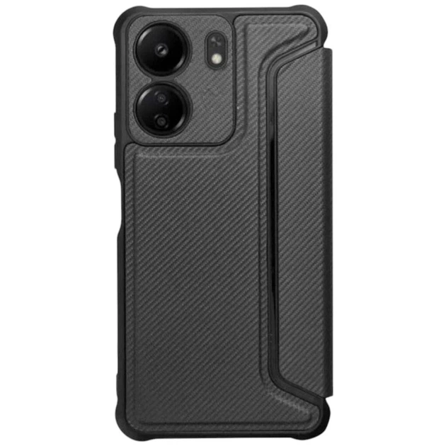 Чохол-книжка Style Case Carbon Xiaomi Redmi 13c/Poco C65 Black