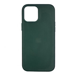 Накладка Leather Case WCMS  + MagSafe Box IPhone 12/12 Pro 2020 6.1" темно зелений