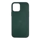 Накладка Leather Case WCMS  + MagSafe Box IPhone 12/12 Pro 2020 6.1" темно зелений
