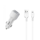 Автомобільне ЗУ Hoco Z23 Grand Style + Cable (Lightning) 2.4A 2USB