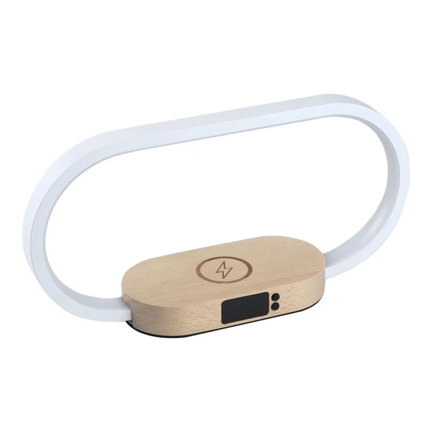 Бездротовий Зарядний пристрій WR08 3in1+Lamp/Clock/Wireless 10W (Коричневий)