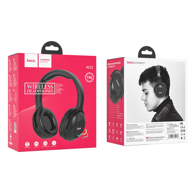 Навушники bluetooth HOCO W33 Art sount BT headset/black