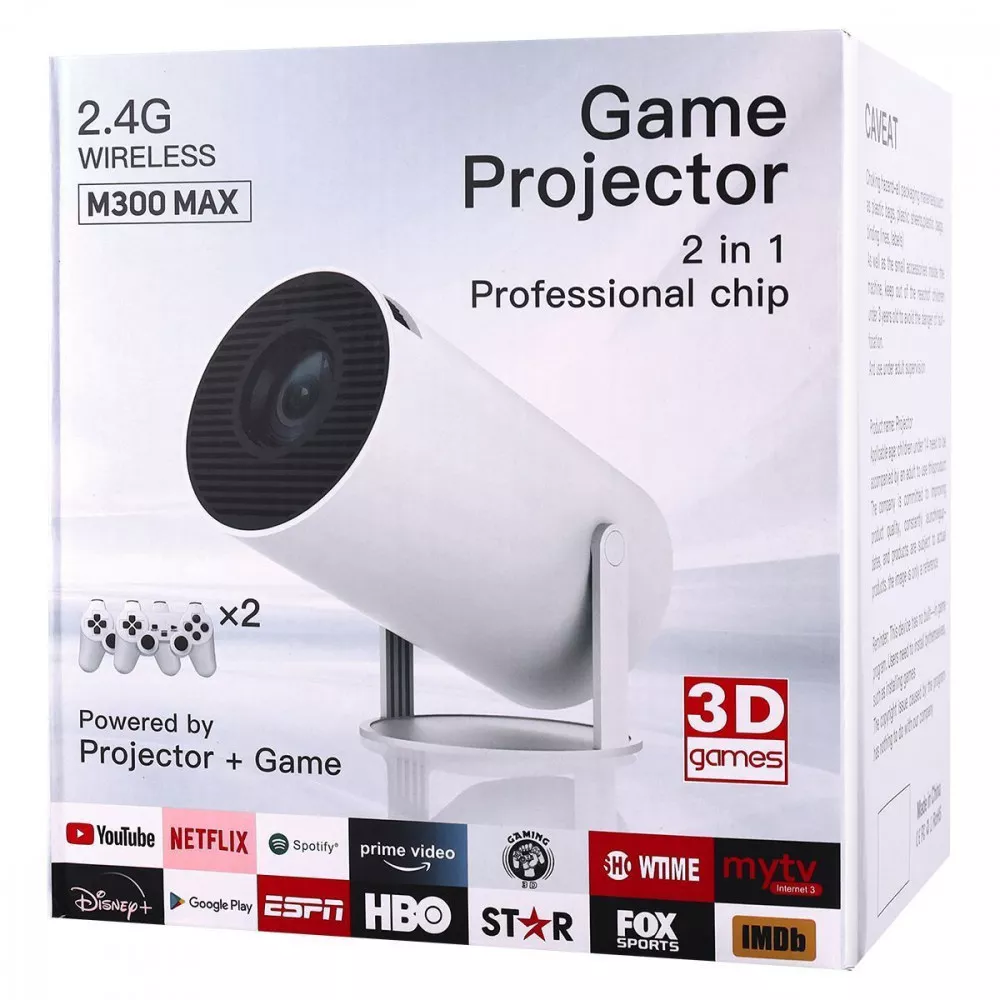 Портативний Ігровий Проектор M300Max white