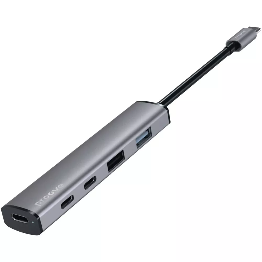 Type-C-Хаб Proove Arc Link 5 in 1 (2*USB3.0 + 3*Type-C3.0) silver