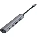 Type-C-Хаб Proove Arc Link 5 in 1 (2*USB3.0 + 3*Type-C3.0) silver