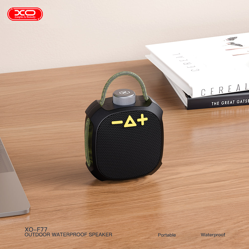Колонка XO F77  Waterproof RGB Bluetooth+TF, 5W, 1200mAh (Чорний)
