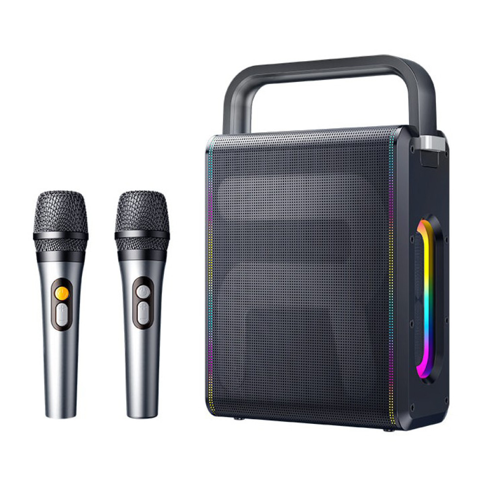 Колонка портативна Remax RB-MB08 Lighting Party 60W з двома мікрофонами (Чорний)