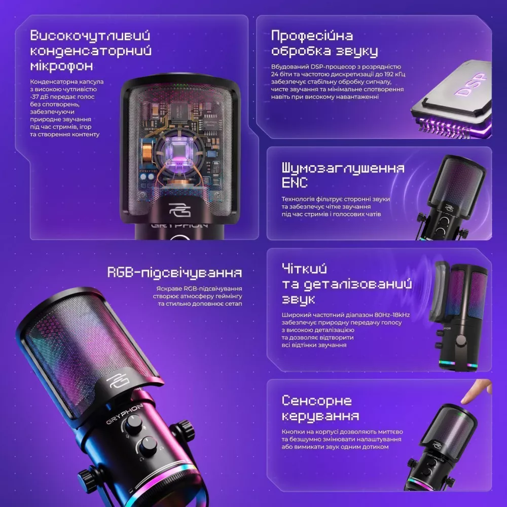 Ігровий мікрофон Proove Gaming Gryphon