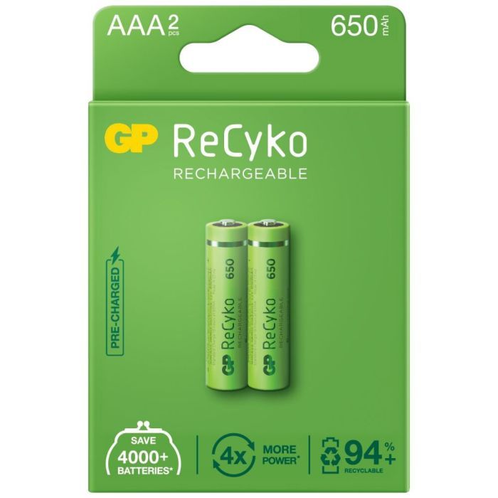 Акумуляторна батарея AAA (R-3) GP 750 mAh (75AAAHC-UC2) (2шт на блістері)