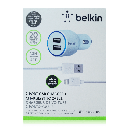 АЗУ 2USB BELKIN (2,1A/20Watt) Black + USB Cable iPhone 5/5S/5C/iPad 4 mini (BK071)