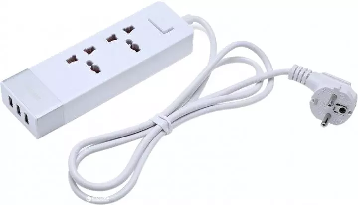 Remax (OR) RU-S3 power filter 2 sockets + 3 USB White 1.5m