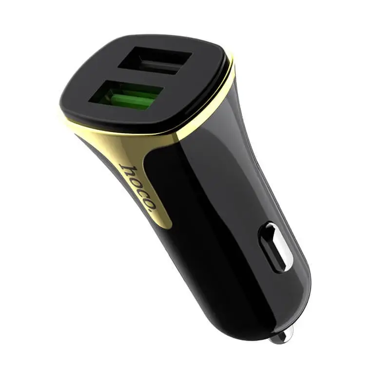 АЗУ 2USB Hoco Z34 Display Black (3.1A) + (Cigarette Lighter Car)