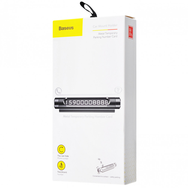 Baseus Hermit Temporary Parking Number Card (Dark Gray)