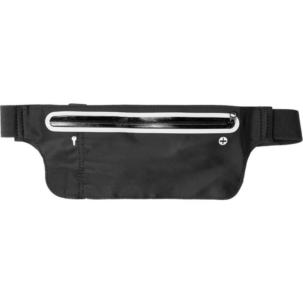 Water-repellent case-bag with key compartment for belt, black (18x10cm)