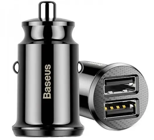 Автомобільне ЗУ Baseus Grain 3.1A 2USB (black)