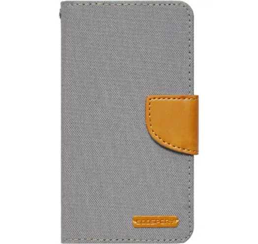 Universal Book Cover Goospery Canvas Diary 4.5" Grey