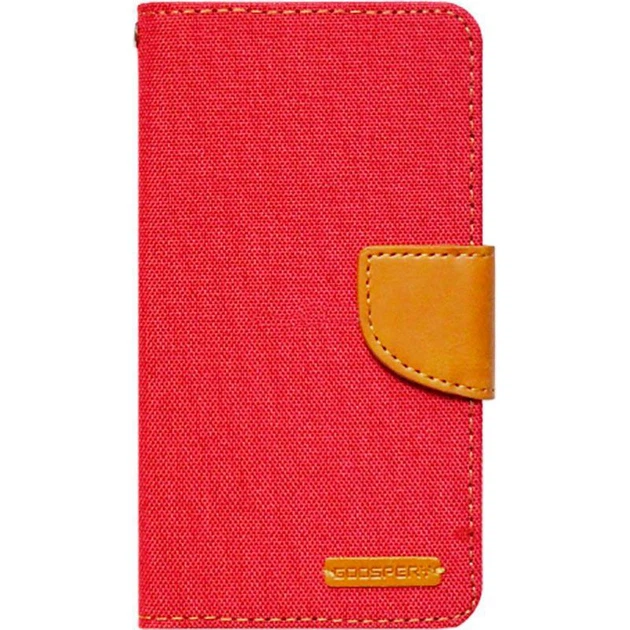 Universal Book Cover Goospery Canvas Diary 5.0" Red