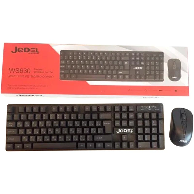 Комплект JEDEL WS630 (клавіатура + миша) бездротовий Black