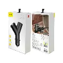Baseus Y-Type USB + Cigarette Lighter Extended 3.4A 2USB Car Charger (black)