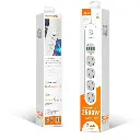 Подовжувач Ldnio SE4432 (EU, 2500W, 10A, довжина шнура: 2.0m, 4usb port, 3.4A) \ white