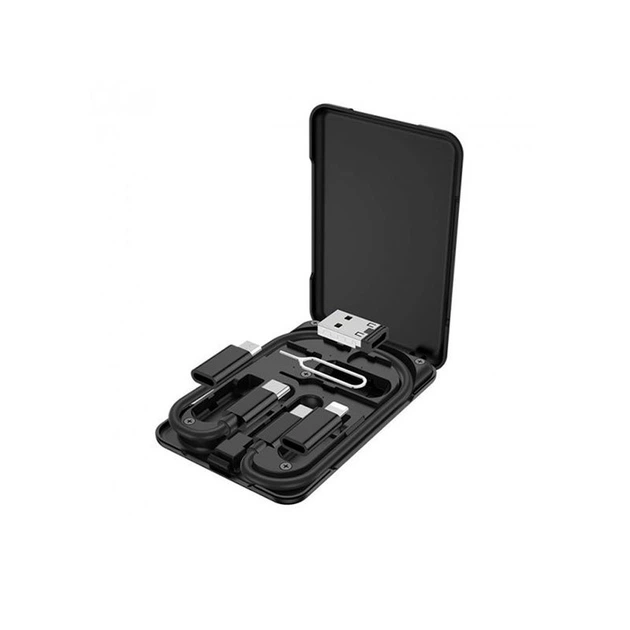 Cable Hoco U86 Treasure charging data cable with storage case \black