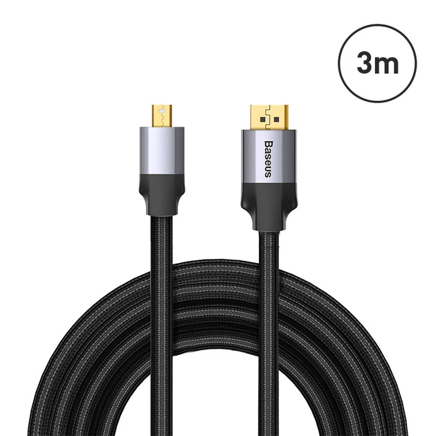 USB cable Baseus Enjoyment Series MiniDP Male To DP Male bidirectional Adapter 3m\Dark gray