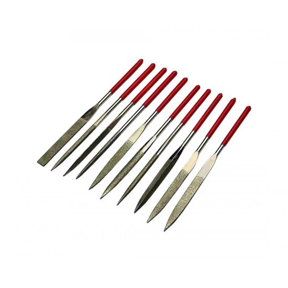 Set of diamond-coated files 180*5 mm (10 pcs.)
